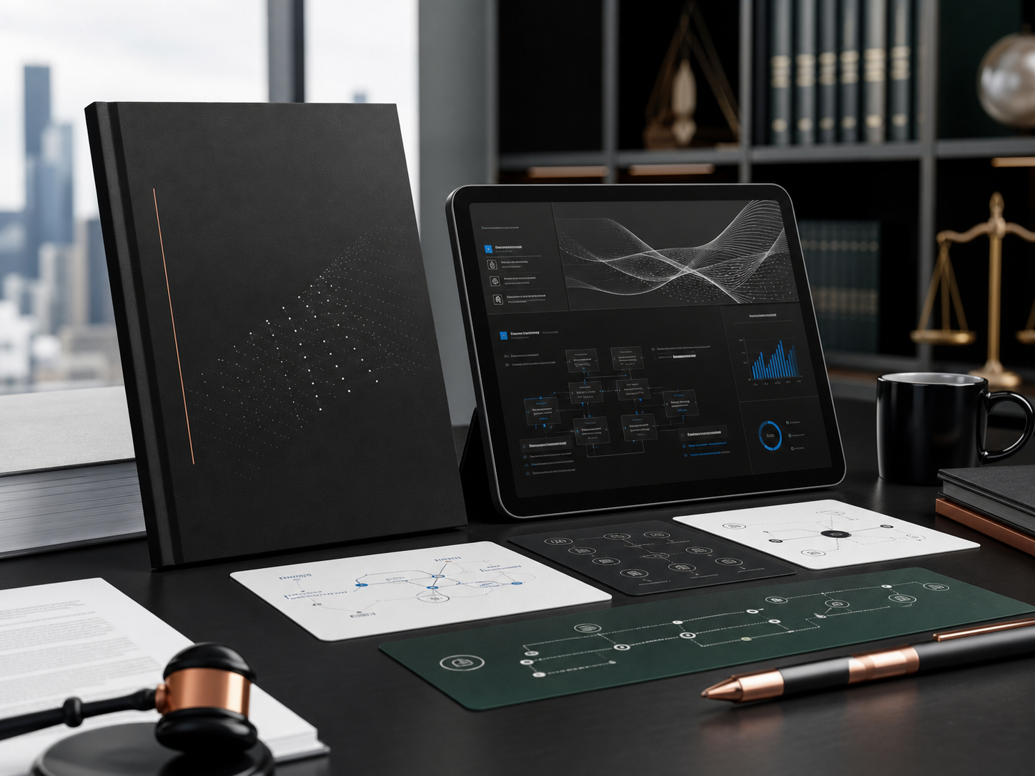 Premium AI leverage playbook report mockup